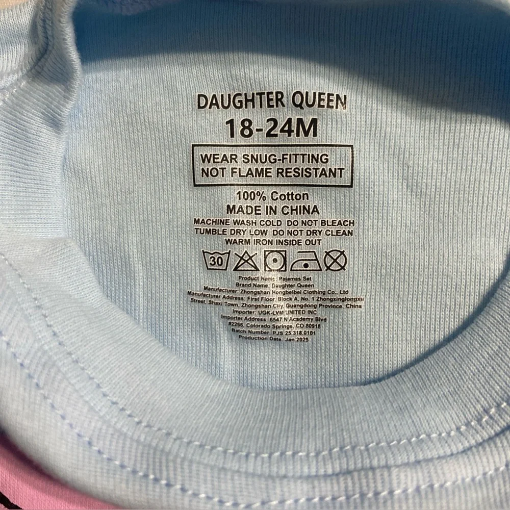 Girls 4 Piece Pajama Sets Cotton 18-24 Mos.